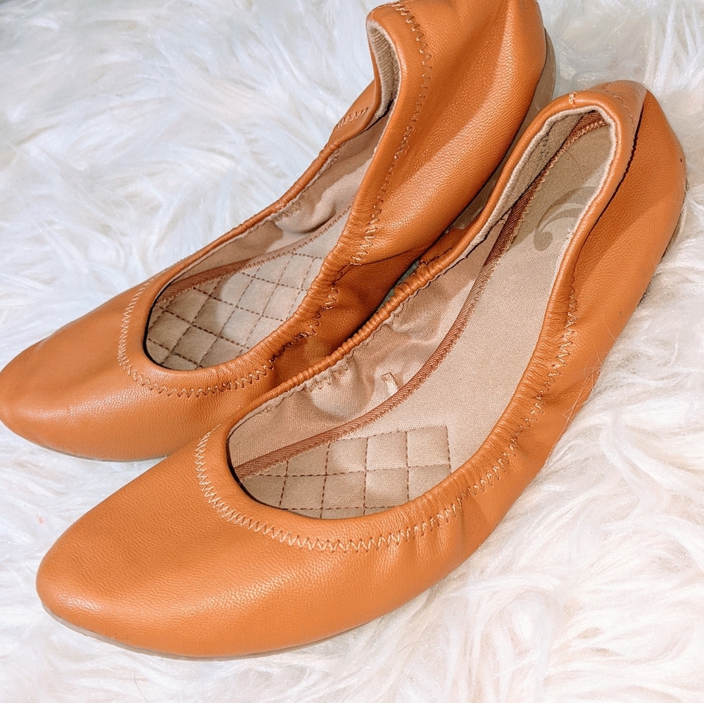 Charming Charlie size 7 Tan Ballet Flats